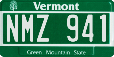 VT license plate NMZ941