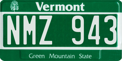 VT license plate NMZ943