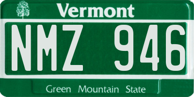 VT license plate NMZ946