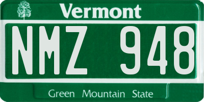 VT license plate NMZ948