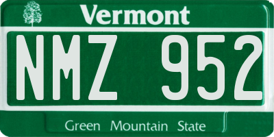 VT license plate NMZ952