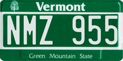 VT license plate NMZ955