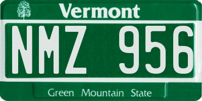 VT license plate NMZ956
