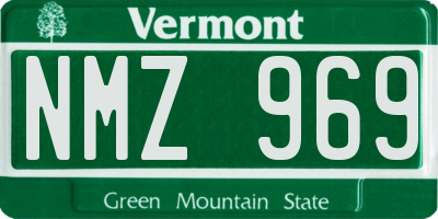 VT license plate NMZ969