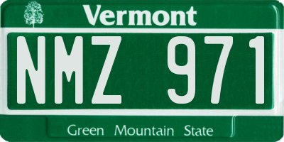 VT license plate NMZ971