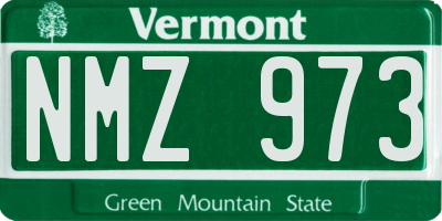 VT license plate NMZ973