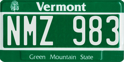 VT license plate NMZ983