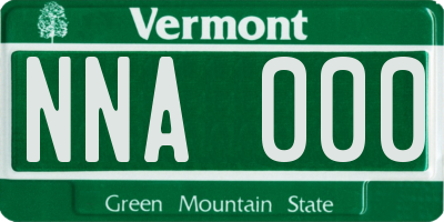 VT license plate NNA000