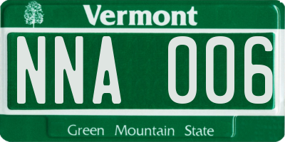 VT license plate NNA006