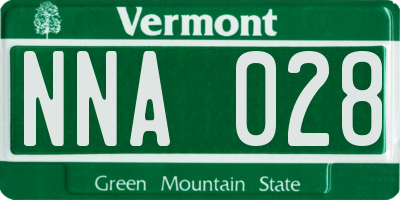 VT license plate NNA028