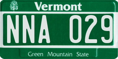 VT license plate NNA029