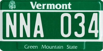 VT license plate NNA034
