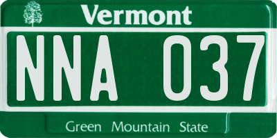 VT license plate NNA037