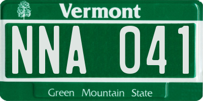 VT license plate NNA041
