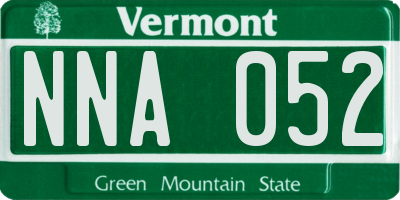 VT license plate NNA052