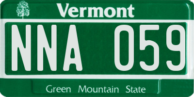 VT license plate NNA059