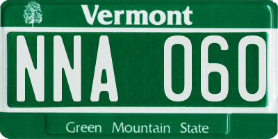 VT license plate NNA060