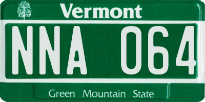 VT license plate NNA064