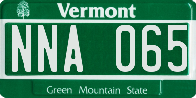 VT license plate NNA065