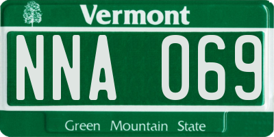 VT license plate NNA069