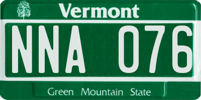 VT license plate NNA076