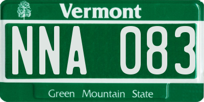 VT license plate NNA083