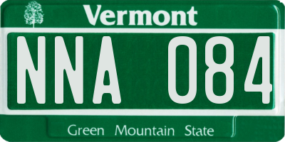 VT license plate NNA084