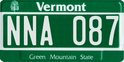 VT license plate NNA087
