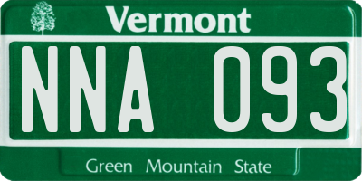 VT license plate NNA093