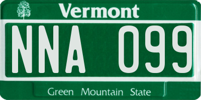 VT license plate NNA099