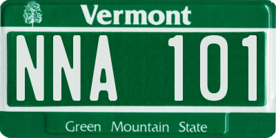 VT license plate NNA101