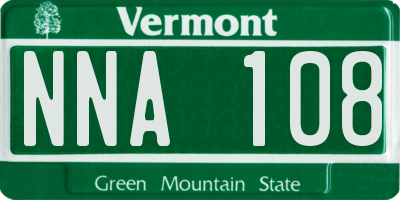 VT license plate NNA108