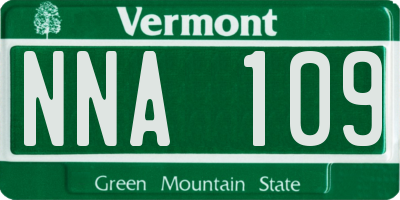 VT license plate NNA109