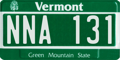 VT license plate NNA131