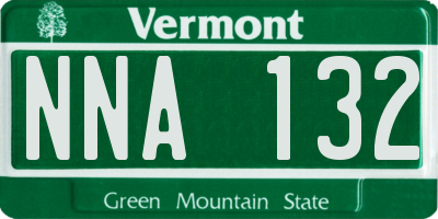 VT license plate NNA132