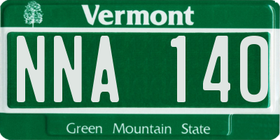 VT license plate NNA140