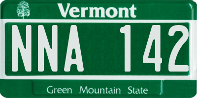 VT license plate NNA142