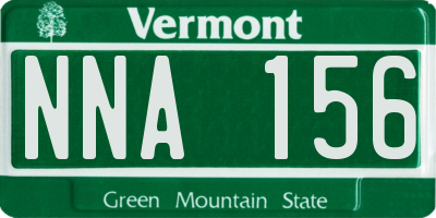 VT license plate NNA156