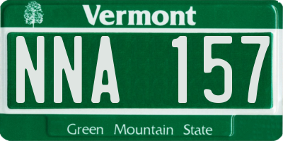 VT license plate NNA157