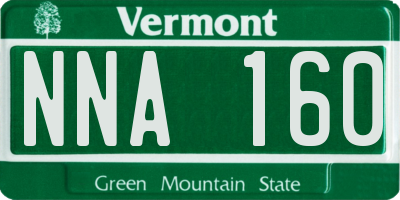VT license plate NNA160
