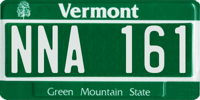 VT license plate NNA161