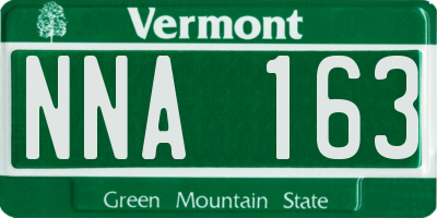 VT license plate NNA163