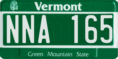 VT license plate NNA165
