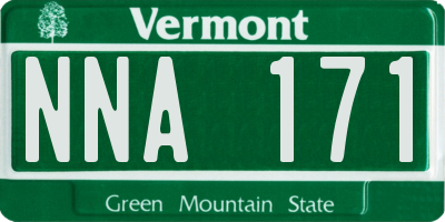 VT license plate NNA171