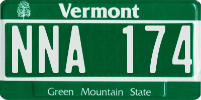 VT license plate NNA174
