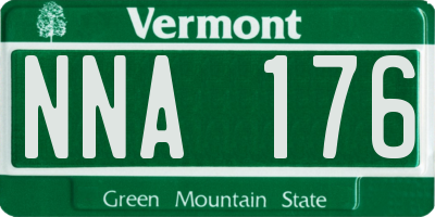 VT license plate NNA176
