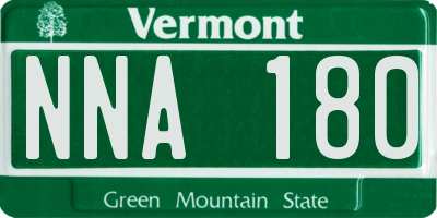 VT license plate NNA180