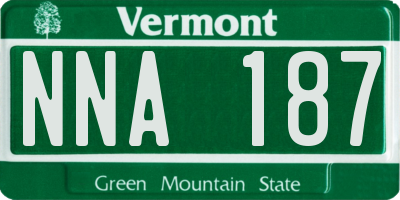 VT license plate NNA187