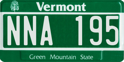 VT license plate NNA195