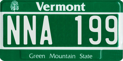 VT license plate NNA199
